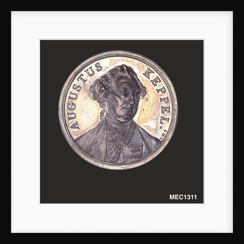 Medal commemorating the Battle of Ushant 1778 and Admiral Augustus Keppel (1725-1786) by I.H.