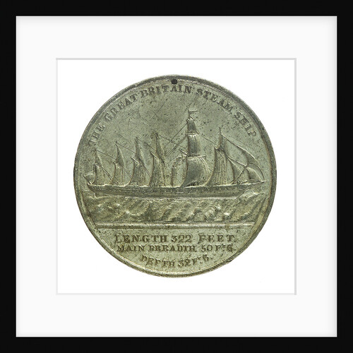 Medal commemorating the SS 'Great Britain'; reverse by J. Gardner