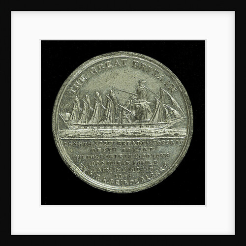 Medal commemorating the SS 'Great Britain'; reverse by Unknown