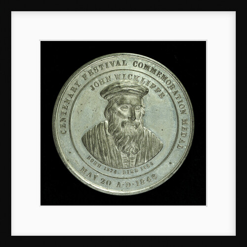 Medal commemorating the centenary of the Lutterworth Tradesmen's original Benefit Society, 1846; obverse by unknown