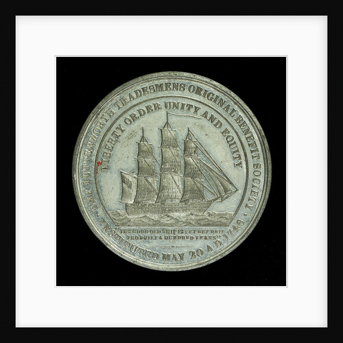 Medal commemorating the centenary of the Lutterworth Tradesmen's original Benefit Society, 1846; reverse by unknown