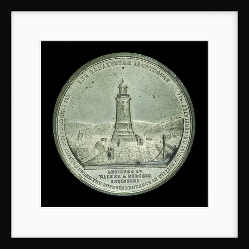 Medal commemorating the Plymouth breakwater and lighthouse; obverse by Allen & Moore