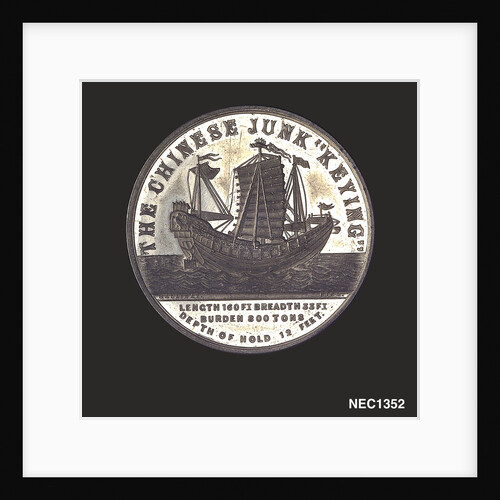 Medal commemorating the Chinese junk 'Keying' by T. Halliday
