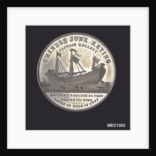 Medal commemorating the Chinese junk 'Keying' by T. Halliday