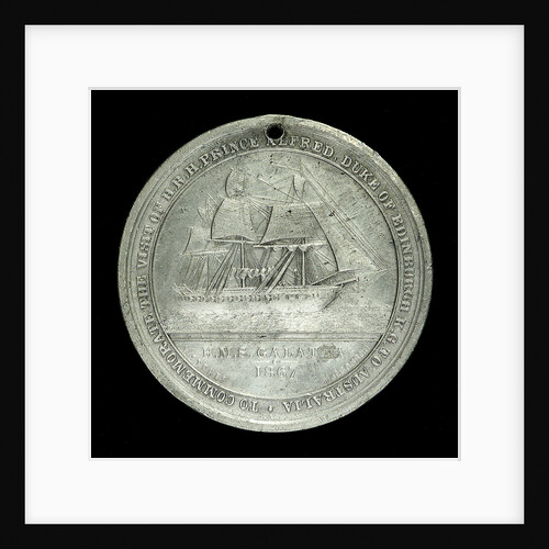 Medal commemorating The Duke of Edinburgh and HMS 'Galatea'; reverse by T. Stokes