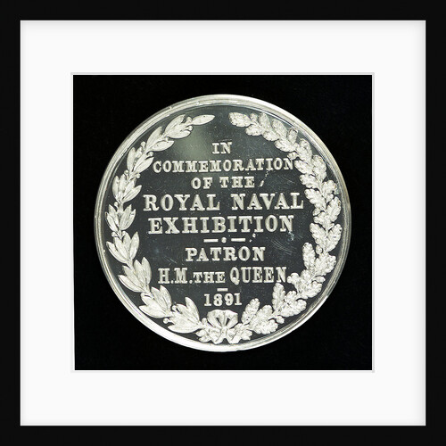 Medal commemorating The Royal Naval Exhibition, 1891; reverse by A.E. Warner