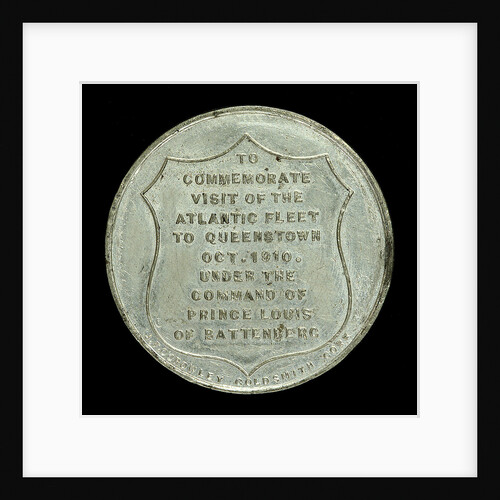 Medal commemorating the visit of the Atlantic fleet to Queenstown, 1910; reverse by J.F. O'Crowley