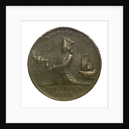 Counter commemorating the loss of Minorca, 1756; reverse by unknown