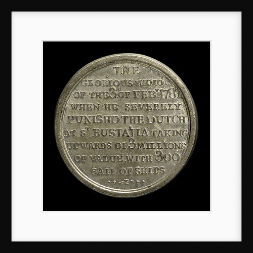 Counter commemorating the capture of St Eustatius, 1781; reverse by unknown