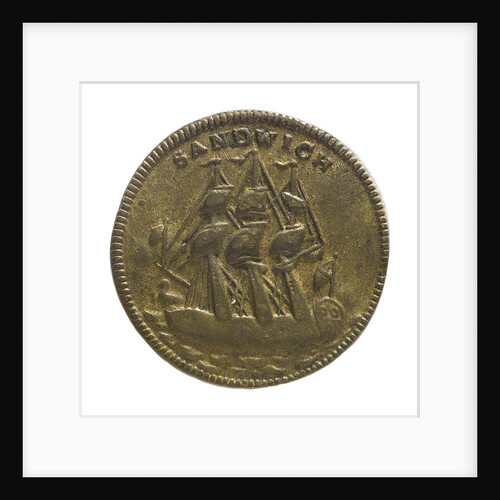 Counter commemorating Admiral George Brydges Rodney (1719-1792) and HMS 'Sandwich'; reverse by unknown