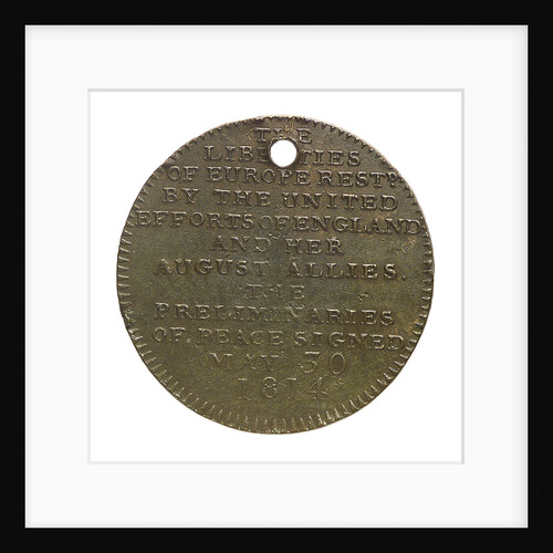 Counter commemorating the Congress of Vienna, 1814; reverse by Kettle