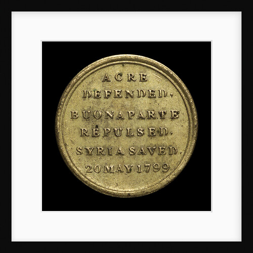 Counter commemorating Sir William Sidney Smith (1764-1840) and the defence of Acre, 1799; reverse by unknown