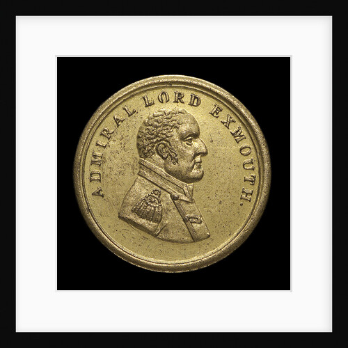 Counter commemorating Admiral Edward Pellew, Lord Exmouth (1757-1833) and the bombardment of Algiers, 1816; obverse by unknown