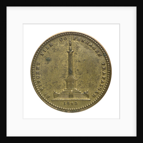 Counter commemorating the Thames tunnel and Trafalgar Square Memorial; reverse by unknown