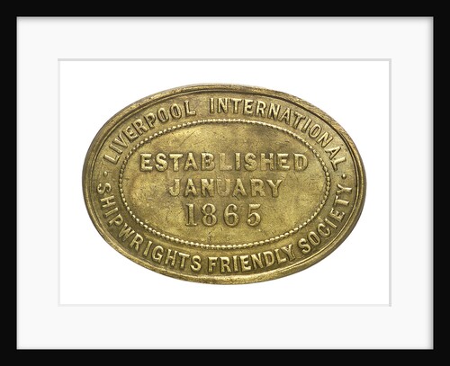 Counter commemorating the Liverpool International Shipwrights' Friendly Society; reverse by unknown