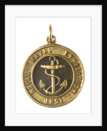 Badge commemorating The Royal Naval Exhibition, 1891; obverse by unknown