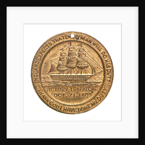 Medalet commemorating the Trafalgar Centenary and the St George's Society and Sons of England, of Ottawa; obverse by unknown