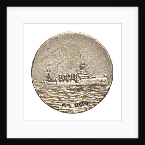 Medalet commemorating HMS 'Hampshire'; reverse by V. & S.