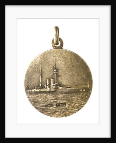 Medalet commemorating HMS 'Hibernia'; reverse by V.B.