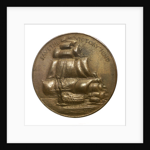 Medalet commemorating Save the 'Victory' Fund; obverse by W. McMillan