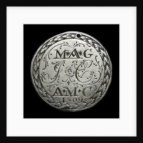 Engraved commemorative coin; reverse by unknown