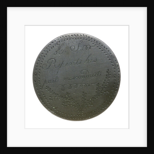 Engraved commemorative coin; reverse by unknown