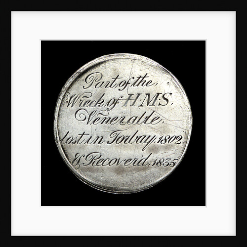 HMS 'Venerable'; obverse by unknown