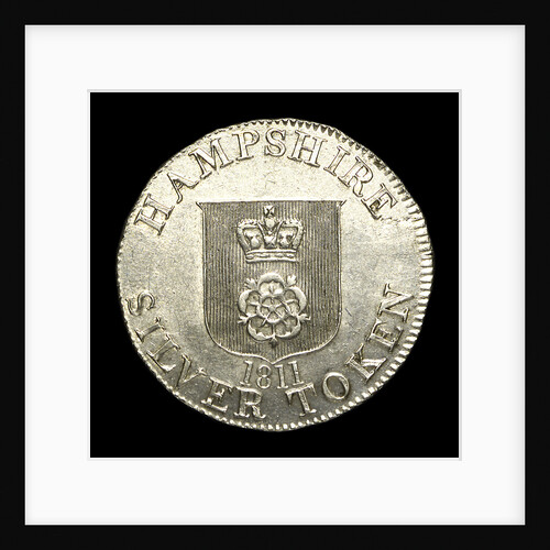 Hampshire shilling token; obverse by unknown