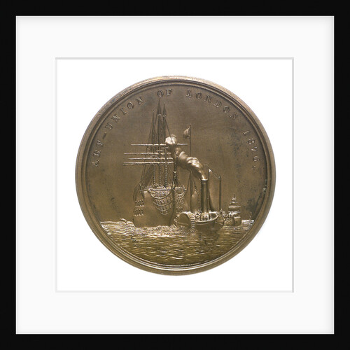 Medal commemorating 'The Fighting Temeraire' and J.M.W. Turner; reverse by L.C. Wyon