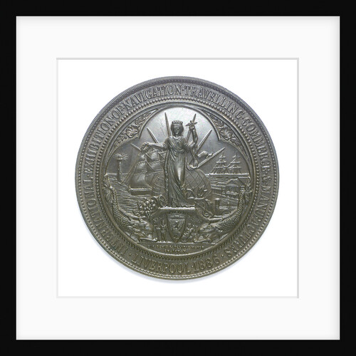Medal commemorating the International Exhibition of Navigation, Travelling, Commerce and Manufactures, 1886; reverse by Elkington & Co. Ltd.
