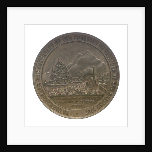 Medal commemorating the centenary of the capture of Trinidad, 1797 and Sir Ralph Abercromby (1734-1801); reverse by unknown