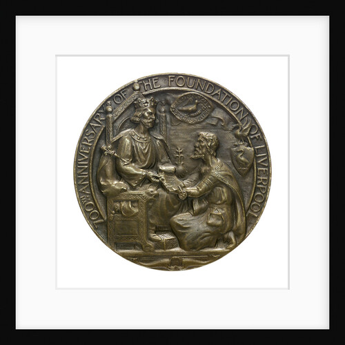 Medal commemorating the 700th anniversary of the foundation of Liverpool; obverse by C.J. Allen
