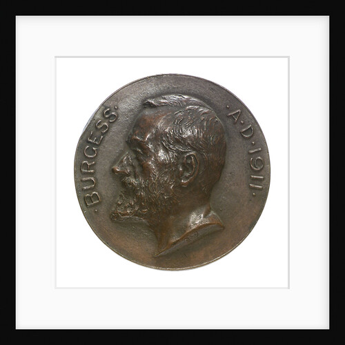 Medal commemorating the cross Channel swim by T. W. Burgess, 1911; obverse by O.J.