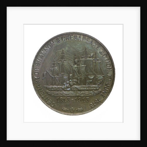 Medal commemorating the centenary of the 'Shannon' and 'Chesapeake' action, 1913; reverse by C & S Co.