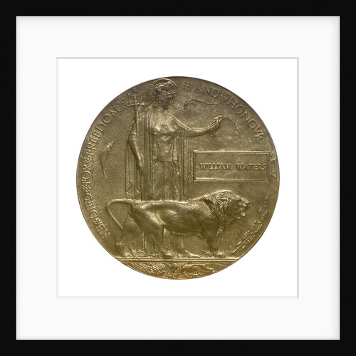 Next of Kin Memorial Plaque; obverse by E. Carter Preston