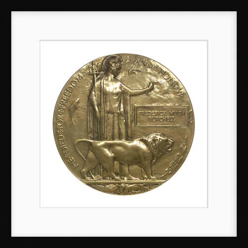 Next of Kin Memorial Plaque; obverse by E. Carter Preston