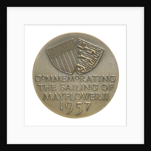 Medal commemorating the sailing of the 'Mayflower II', 1957; reverse by unknown