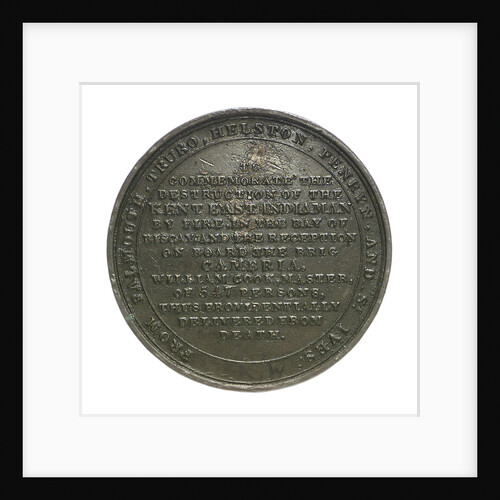 Medal commemorating the loss of the East Indiaman 'Kent', 1825; reverse by Thomas Halliday