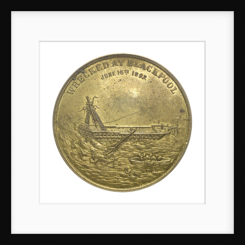 Medal commemorating wreck of HMS 'Foudroyant', 1897; obverse by unknown