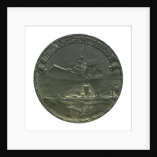 Medal commemorating the sinking of 'Leon Gambetta' by U5, 1915; obverse by Hans Schwathe