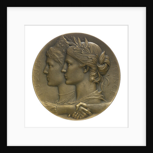 Medal commemorating the visit of the Russian fleet to Toulon, 1893; obverse by J.C. Chaplain
