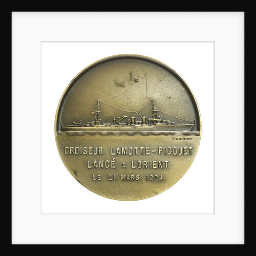 Medal commemorating Commodore de Lamotte Picquet and the cruiser 'Lamotte Piquet'; reverse by P. Lenoir