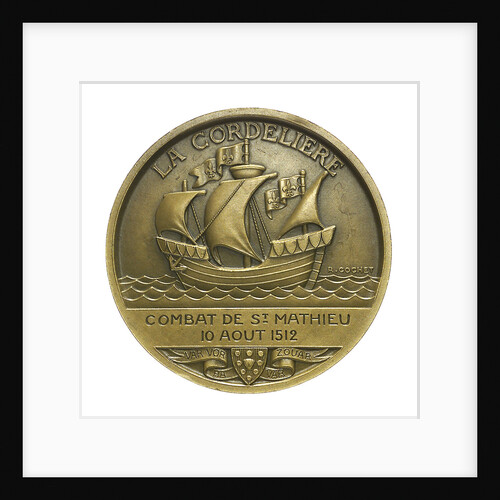 Medal commemorating La Cordeliere and the cruiser 'Primauguet'; obverse by R. Cochet