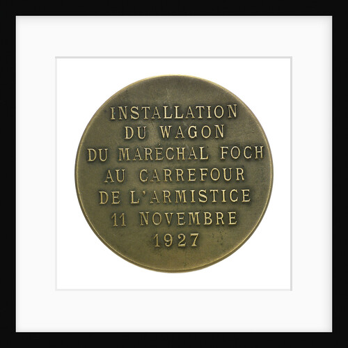 Medal commemorating the Armistice, 1918; reverse by unknown
