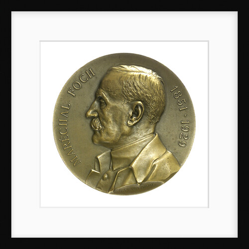 Medal commemorating Marshal Ferdinand Foch (1851-1929)  and the cruiser 'Foch'; obverse by Georges Henri Prud'homme