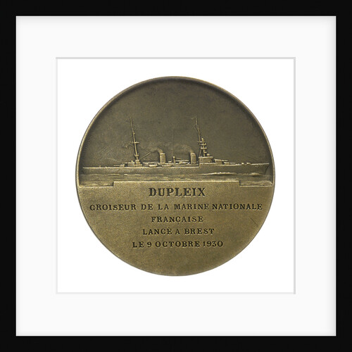 Medal commmemorating Governor Joseph Marquis Dupleix (1697-1763) and the cruiser 'Dupleix'; reverse by Louis Patriarche