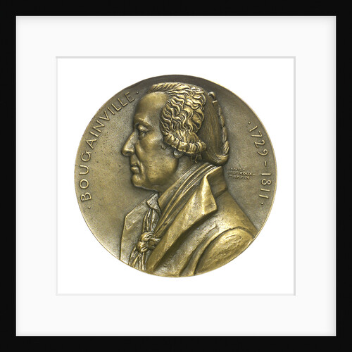 Medal commemorating the navigator Louis Antoine, Comte de Bougainville (1729-1811) and the destroyer 'Bougainville'; obverse by Anie Mouroux-Martin