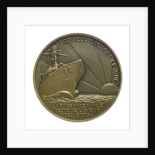 Medal commemorating Georges Leygues (1856-1933) and the cruiser 'Georges Leygues'; reverse by Georges Guiraud