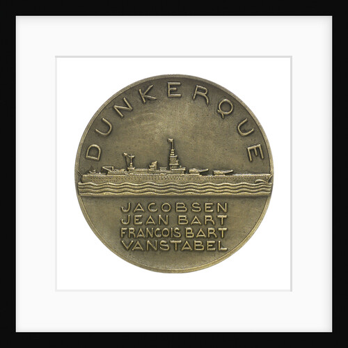 Medal commemorating the battleship 'Dunkerque'; reverse by Pierre Turin