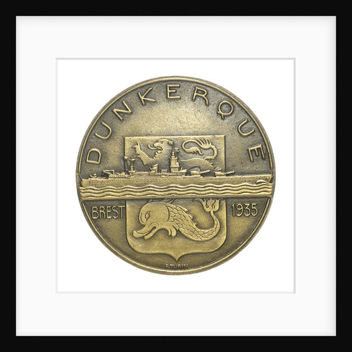 Medal commemorating the battleship 'Dunkerque'; obverse by Pierre Turin